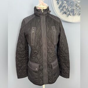 Banana Republic Gunmetal Gray Quilted Military Jacket